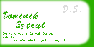 dominik sztrul business card